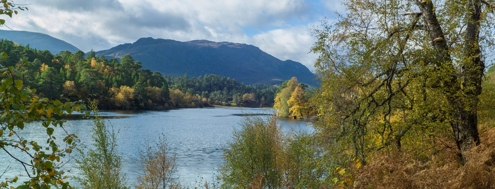 Loch Beinn a Mheadhain on the single track road into Glen Affric